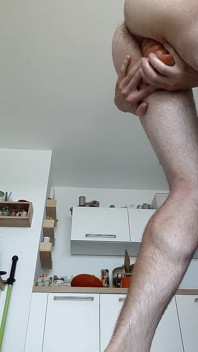 Fisting Myself Standing up