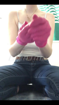 2 Videos with Pink Gloves