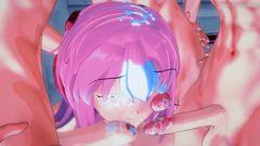 Bond Sheet: Mega Man X Dive's Nana Gets a Bukkake to Celebrate...