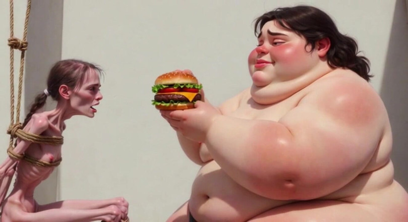 YOUR BEST FANTASY: Intense Feeding Session - SSBBW Humiliates and Fattens Thin Girl