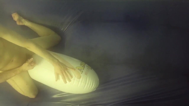 Aussie bi boy: My Waterbed Doll-fucking Cumpilation 1