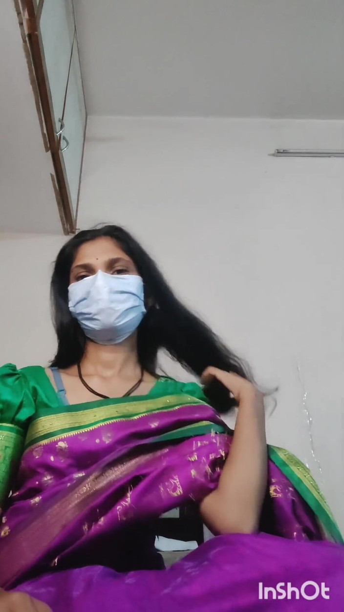 Desishycouple: Desi Bhabhi Shivani Horny in Pink Sari.