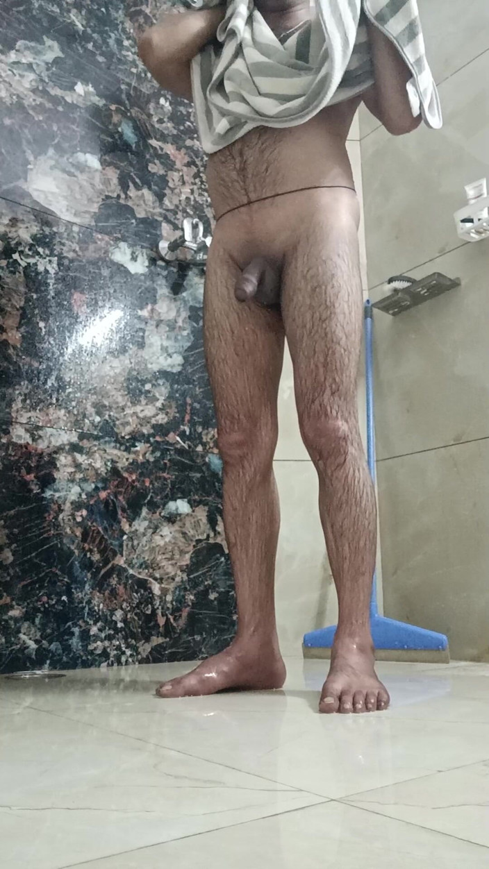 Rajasthani-old-lover: Indian Desi Man Enjoy Shower Show