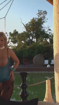 Glamorous sluts getting butt holes drilled in orgy by the swimming pool