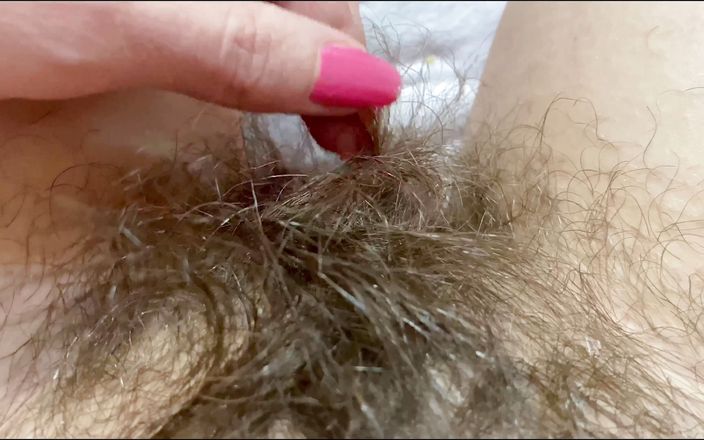 Cute Blonde 666: Extreme close up scenes on my hairy pussy big bush...