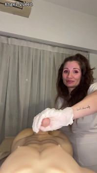 POV Nurse Prostate Exam and Handjob with Gloves