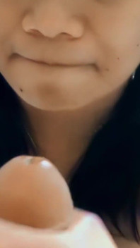 Massive Cumshot Sprays Over Her Face After a Passionate Hungry Blowjob