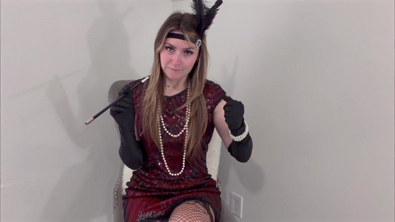 Kink in Time: London Evans ' Roaring '20er Wichs Anweisung 4K POV Versuchung erwartet!