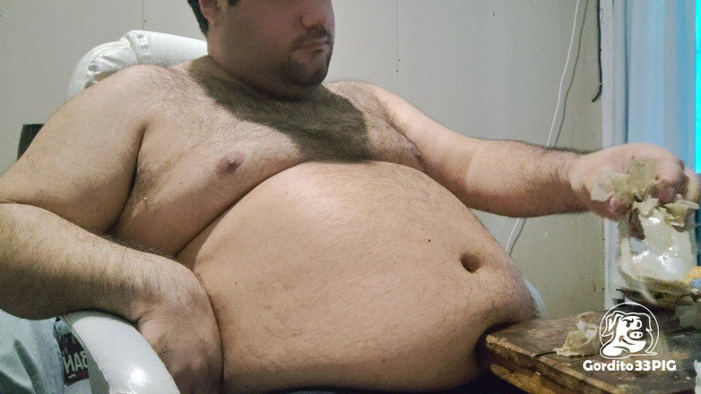 Gordito33PIG: Greedy Fat Pig Won't Stop Eating and Masturbating