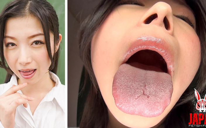 Japan Fetish Fusion: POV přetížení slin, kapající jazyk Tsubaki Kato si rozmazává obličej,...