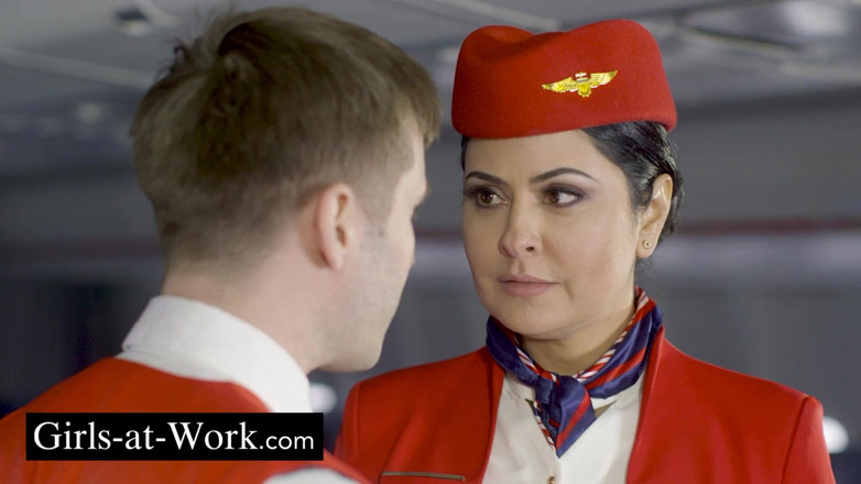 Girls At Work: The Flight Attendants Enjoy the Stopover Between 2 Flights