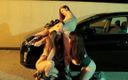 Lesbian Illusion: 女同在停车场做爱
