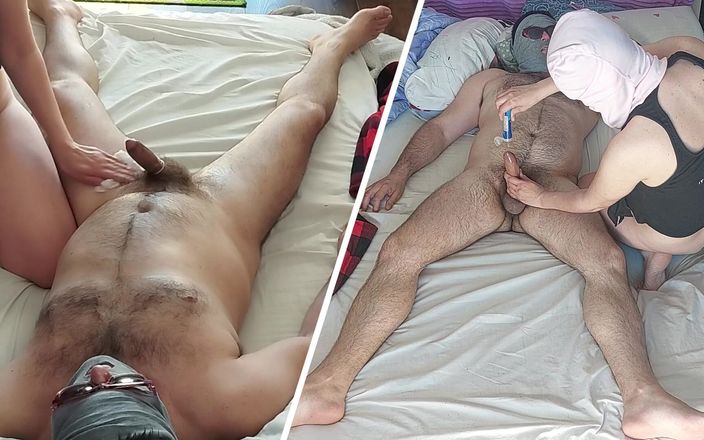Mirsur: Avsugning med amatör fru, hårig fitta, stor röv. Romantiskt förspel...
