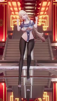 [mmd] Marionette erotic Uniform Black Stockings