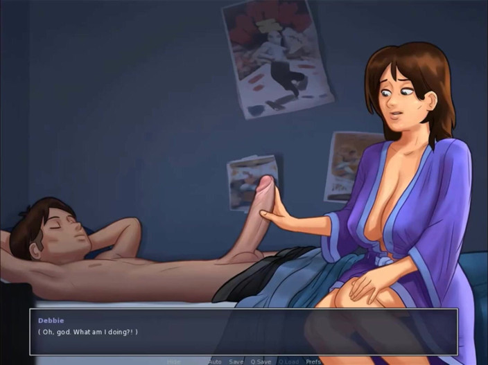 Cartoon Play: Summertime saga part 88 - stepommy taste my big cock while rest