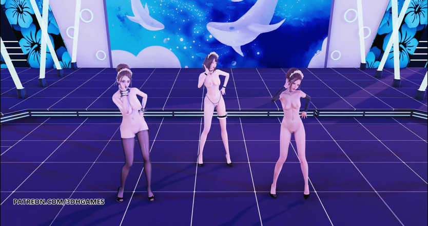 3D-Hentai Games: Hurly burly sexy maid naked dance 4K