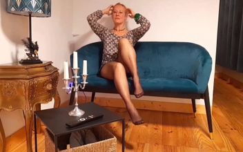 Mature Blonde Wife Selena Enjoys Sex in Nylon After Walking