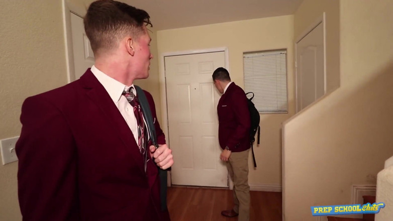 Prep house sluts here: College boy rough fucks petite blonde teen Maria Jade