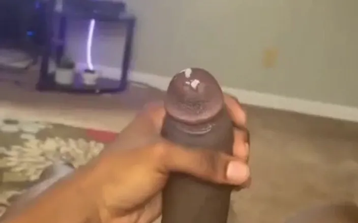 Big black cock BBCee: Wanking my cock massive moaning cumming