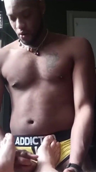 Bear Gets Feet Worshiped and Cum on