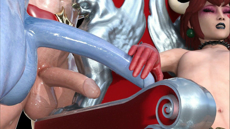 Cock Box 3D: Bowsette triple hand job episode 3 bukkake