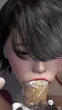 Asian Girl Gives a Morning Deepthroat Blowjob