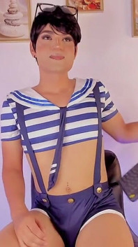 Cute Femboy, Dressed as a Whore, Asks for Someone to Take Care of Him