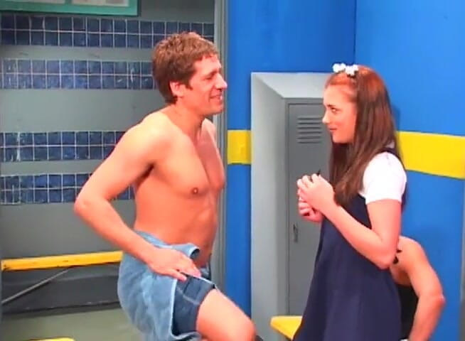 DP Darlings: Fucking sexy teen in boys locker room
