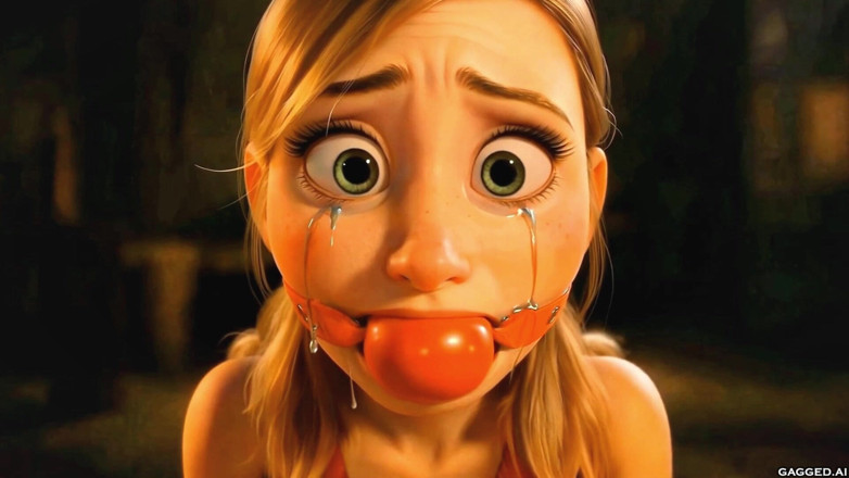 Gagged AI Cartoons: Ordeal gag di olivia