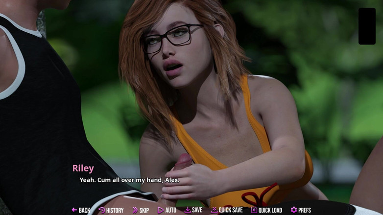 LustSaga: College Kings 139 - Riley's geheime aftrekbeurt bij maanlicht in het park