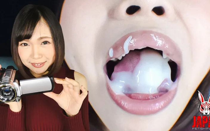 Japan Fetish Fusion: Nanoka Yuho's Seductive Tongue - Cum in Her Mouth
