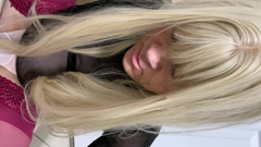 Sluttty Crossdresser Madison CD Putting on Makeup to Go Play with Cock and Pussy