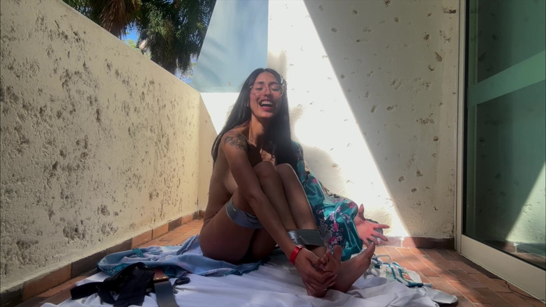 Kink in Time: Auto-legare asiatică antică 4K Giselle Amore, fantezie rituală solo!