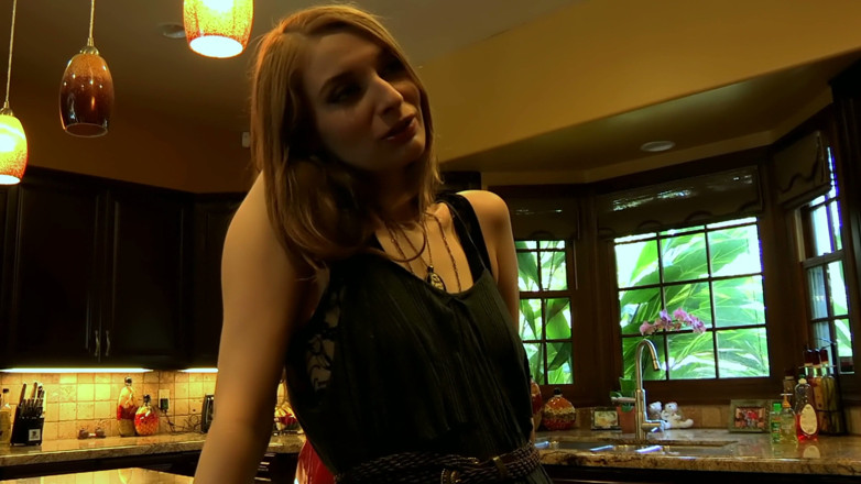 Lesbian Love Movies: Licked Flat on the Kitchen Counter - Pale Redhead Finishes Under...