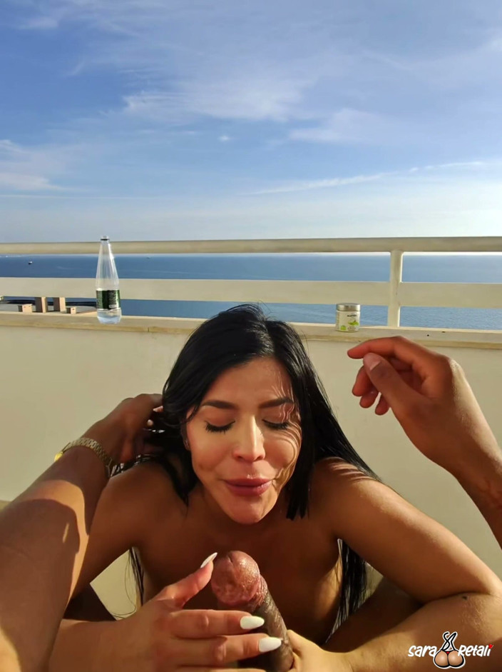 SARA RETALI: POV: I Fuck a BBC on the Balcony -blowjob and Fuck...