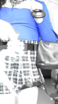 Ragazzo blu travestito