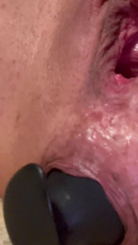 Whore’s Loose Blown Out Cunt with Huge Plug in Her Used Asshole