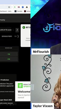 Live 50 min Superbowl Sunday, diffusion de podcast mrflourish avec le co-animateur Taylor Vixxen