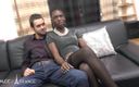 Nude in France: Первый кастинг на диване для межрасовой пары с хорошенькой черной шлюшкой-экспертом членосоской