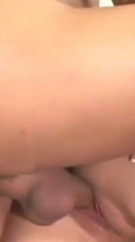 Brunette girl with nice big boobs enjoys taking her friend's cock in her pussy