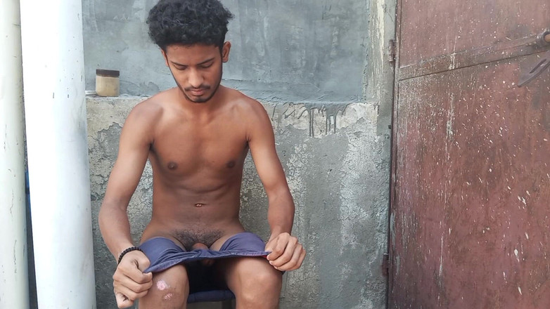 Curlyboy: Indický desi muž nadržené honění sperma Ejakulace a masterbating Velký...