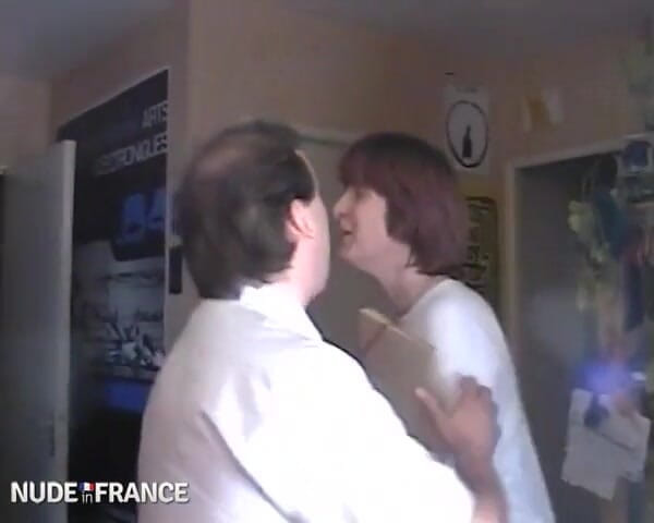 Nude in France: Hairy mature brunette in stockings gets her tight asshole pounded...