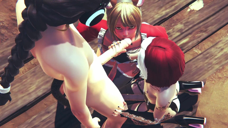 Yaoitube: Yaoi femboy - жорсткий секс утрьох фембоїв