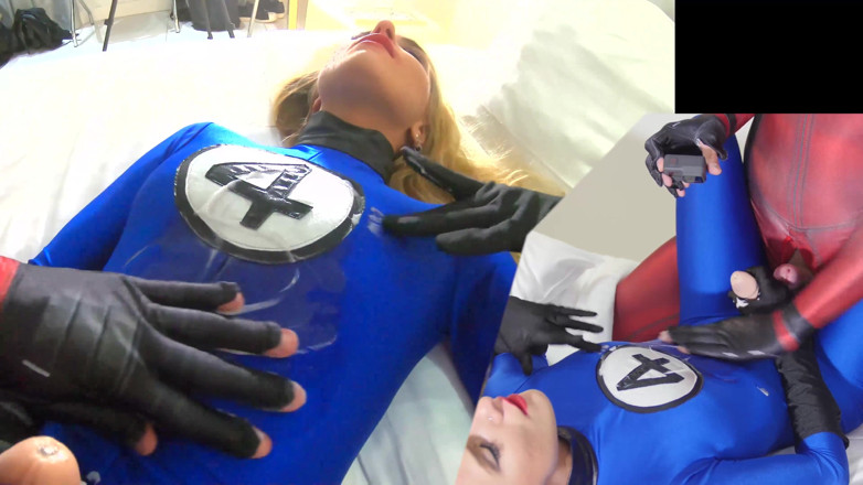 Nylon Xtreme: Sofi Goldfinger in un fantastico pompino Zentai