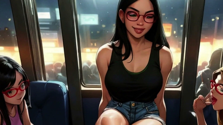 Spicy Toons: Друзья Lin помогают осушить твой член в автобусе