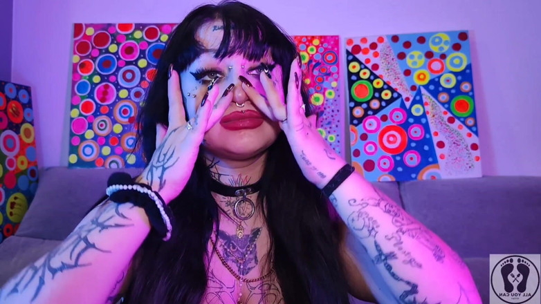 All You Can Fetish: Nariz fetiche deedeelove chica gótica de belleza