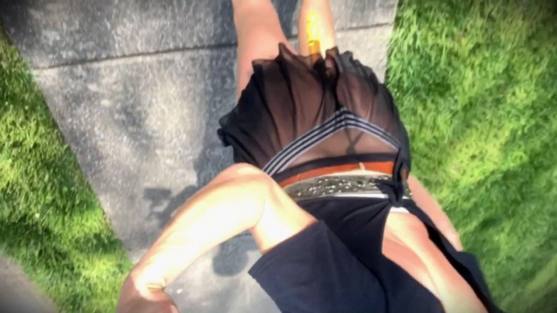 CindieLove: Uimitoare jucărie anală publică, See Thru Skirt, Sissy Music Video