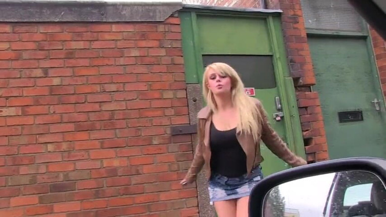 Toy Sluts: Blonde babe masturbating in car and pissing outdoors