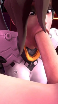 Mercy Sucks Dick on Her Knees in POV Overwatch Parody