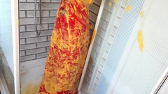 Lily kink: Nacho Pvc Apron Wam dengan mandi dan membersihkan